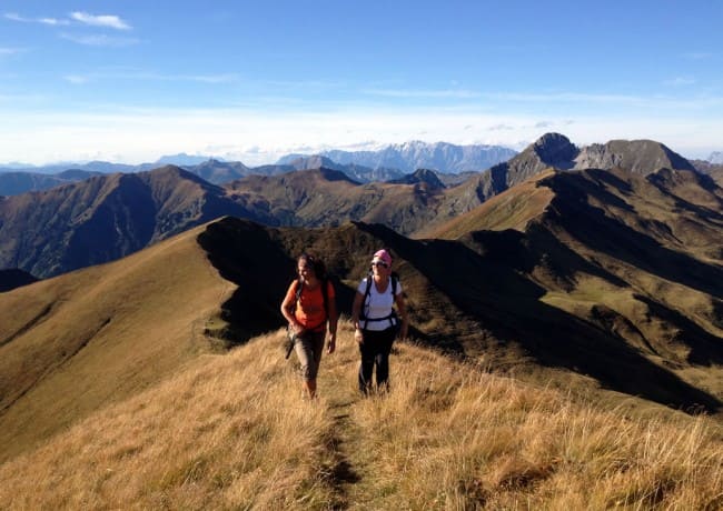 Gastgeberin Katharina beim Wandern